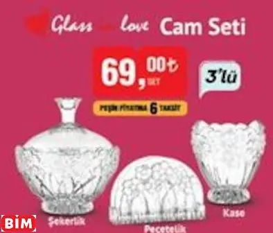 GLASS İN LOVE CAM SETİ